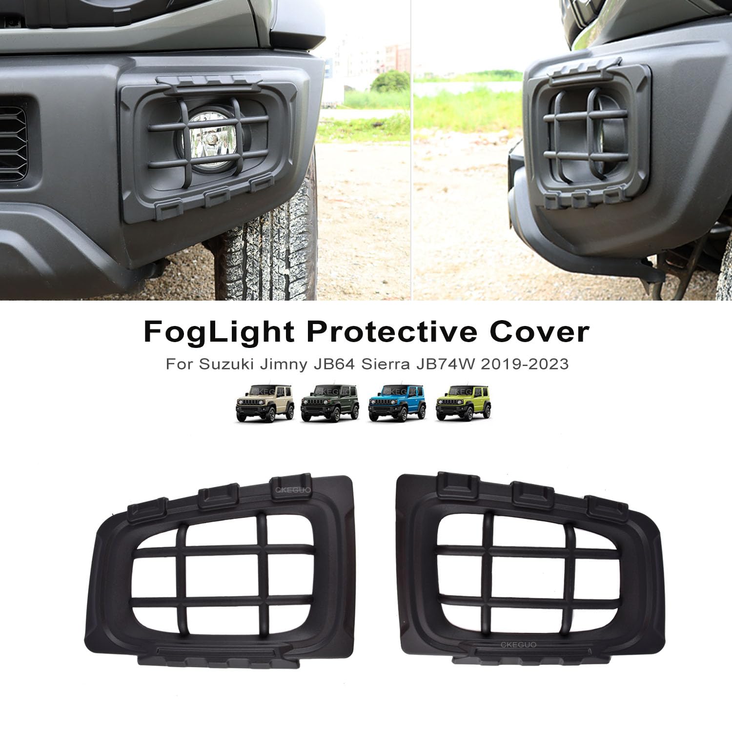 Lichtschutz für for SUZUKI Jimny JB64 Sierra JB74W 2019-2023 Zubehör, Vorderer Nebelscheinwerfer-Schutzabdeckung 1 Paar