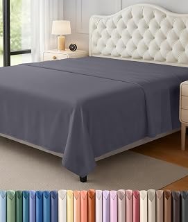 Utopia Bedding Flat Sheet Queen Grey