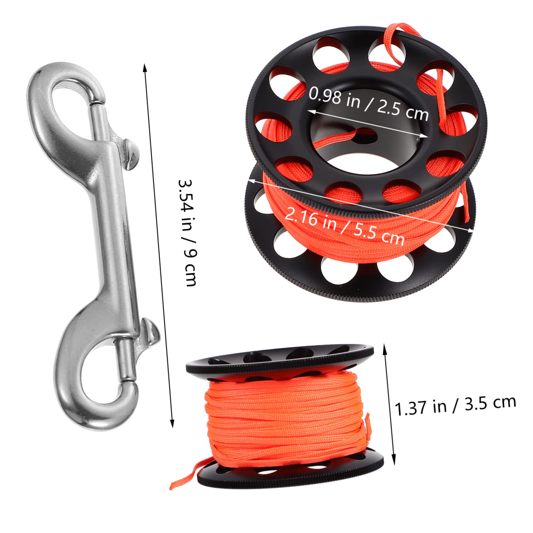 MUELODSIC 1set Underwater Diving Spool Finger Spool Signal Buoy Reel for Cave and Technical Diving Activities for Safe Navigation