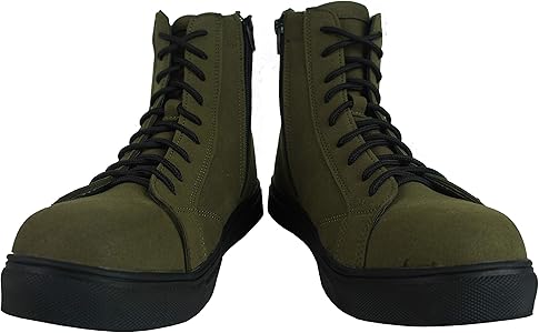 Amazon.co.jp: 安全靴 ハイカット オリーブ×ブラック（081） 25.5