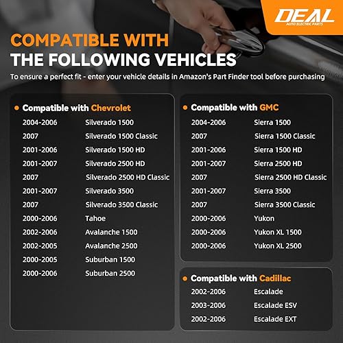 Miniatura 2 de DEAL AUTO ELECTRIC PARTS Manija de puerta exterior del lado derecho del pasajero delantero con kit de repuesto de orificio de cerradura, compatible