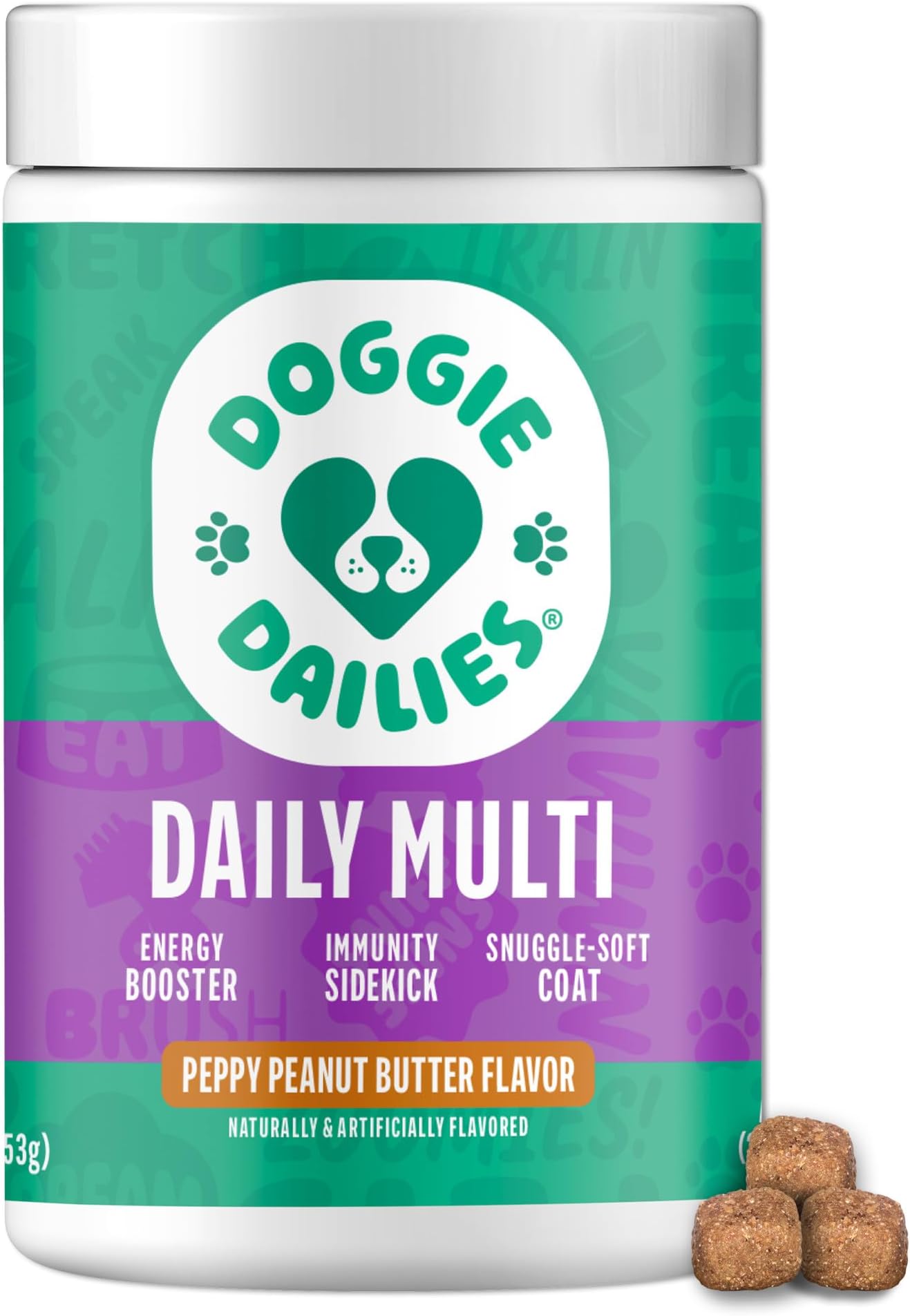 5 in 1 Multivitamin for Dogs, Dog Multivitamin for Skin and Coat Health, Joint Health, Improved Digestion, Antioxidants, Support a Healthy Immune System (Peanut Butter) 225 Soft Chews