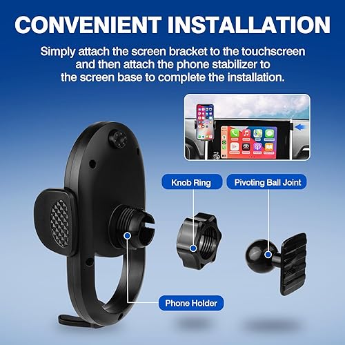 Vista 14 de Autorder Soporte de teléfono de automóvil para Toyota C-HR CHR 2019-2022, soporte de teléfono con organizador de tablero, pantalla de 8 pulgadas