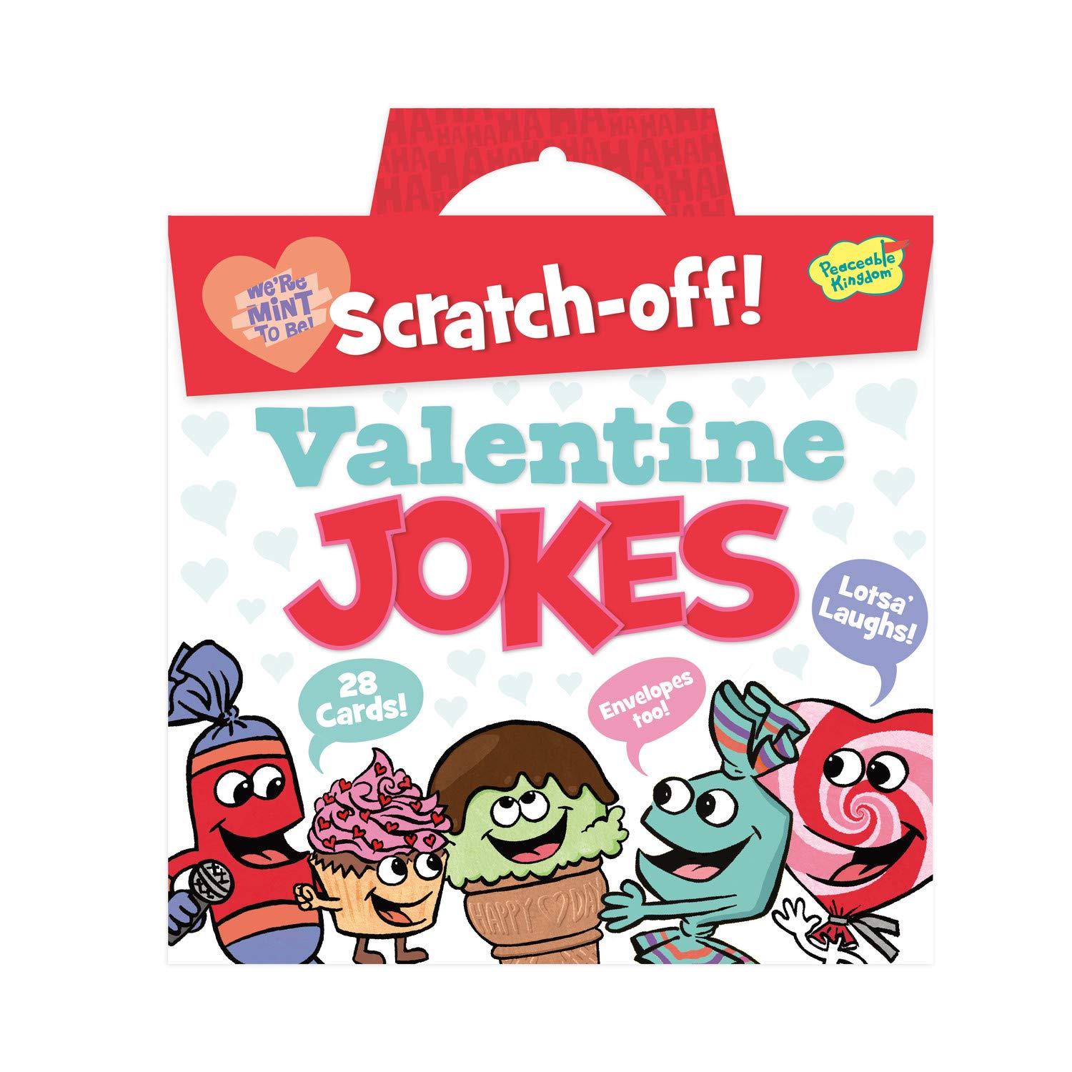 Peaceable Kingdom, Scratch Off Valentine Jokes Super Valentine Fun, 1 Count