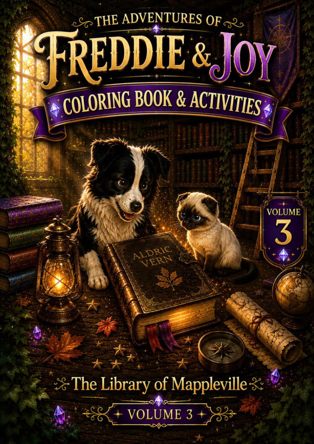 The Adventures of Freddie and Joy: The Library of Mappleville (Freddie and Joy Coloring & Activity Books)