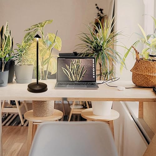 Miniatura 9 de Lámparas inalámbricas recargables, lámpara de mesa con batería de 3000 mAh, LED portátil táctil de 2 niveles de brillo, lámpara de barra regulable,