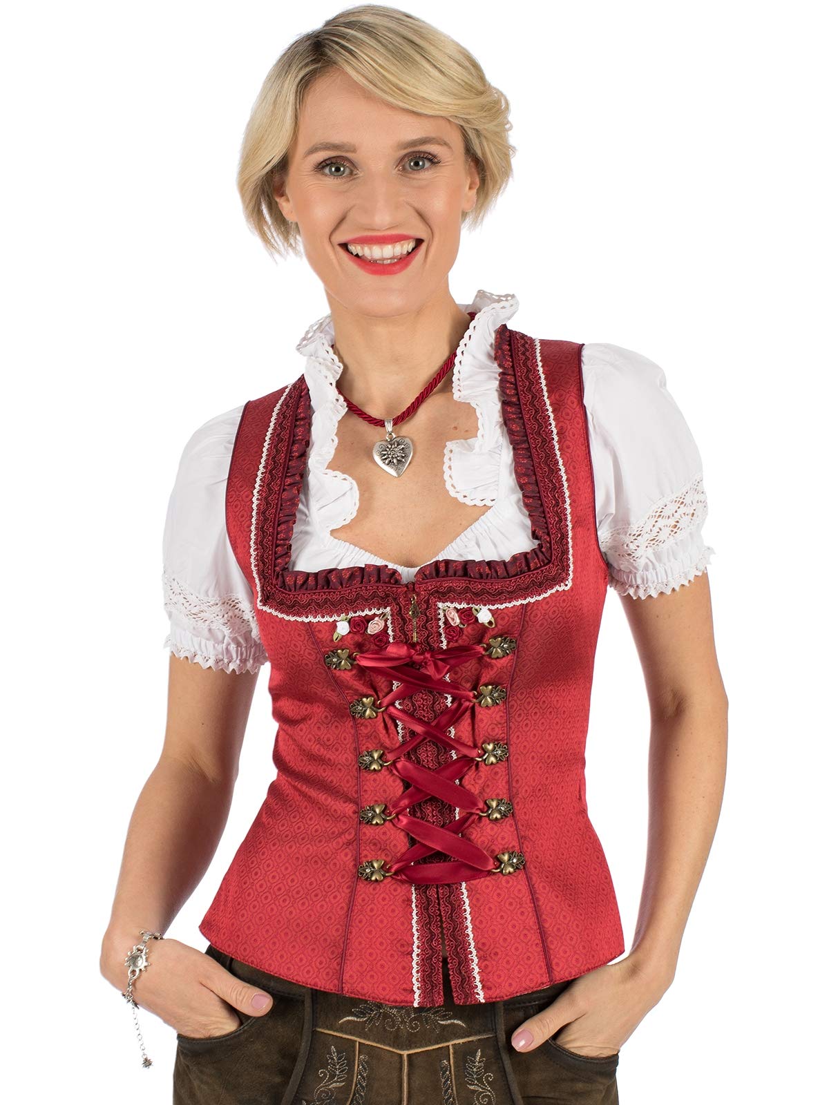 Traditional Dirndl Corsage ROTER TRAUM red