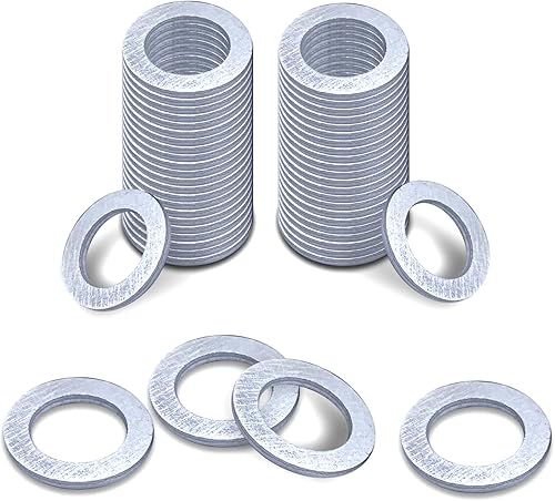 ZKFAR Paquete de 50 juntas de tapón de drenaje de aceite, repuesto de 0.55 pulgadas para Honda, OEM 94109-14000, se adapta a los modelos más