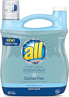 all Fresh Clean Essentials Laundry Detergent, Sulfate Free, Fresh Scent, 89.7 Fluid Ounces, 69 Loads - coolthings.us