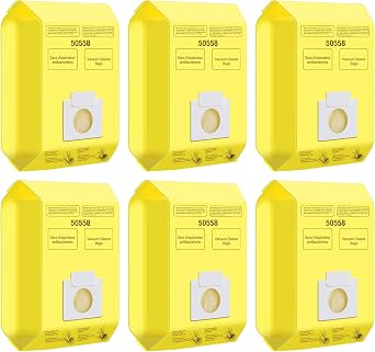 6 Pack Vacuum Cleaner Bags Fit for Kenmore Canister Type C/Q 5055 50555 50557 50558 and Panasonic Type C-5 C-18, 200 Series, 400 Series, 600 Series, 700 Series, 800 Series Vacuum By Improvedhand