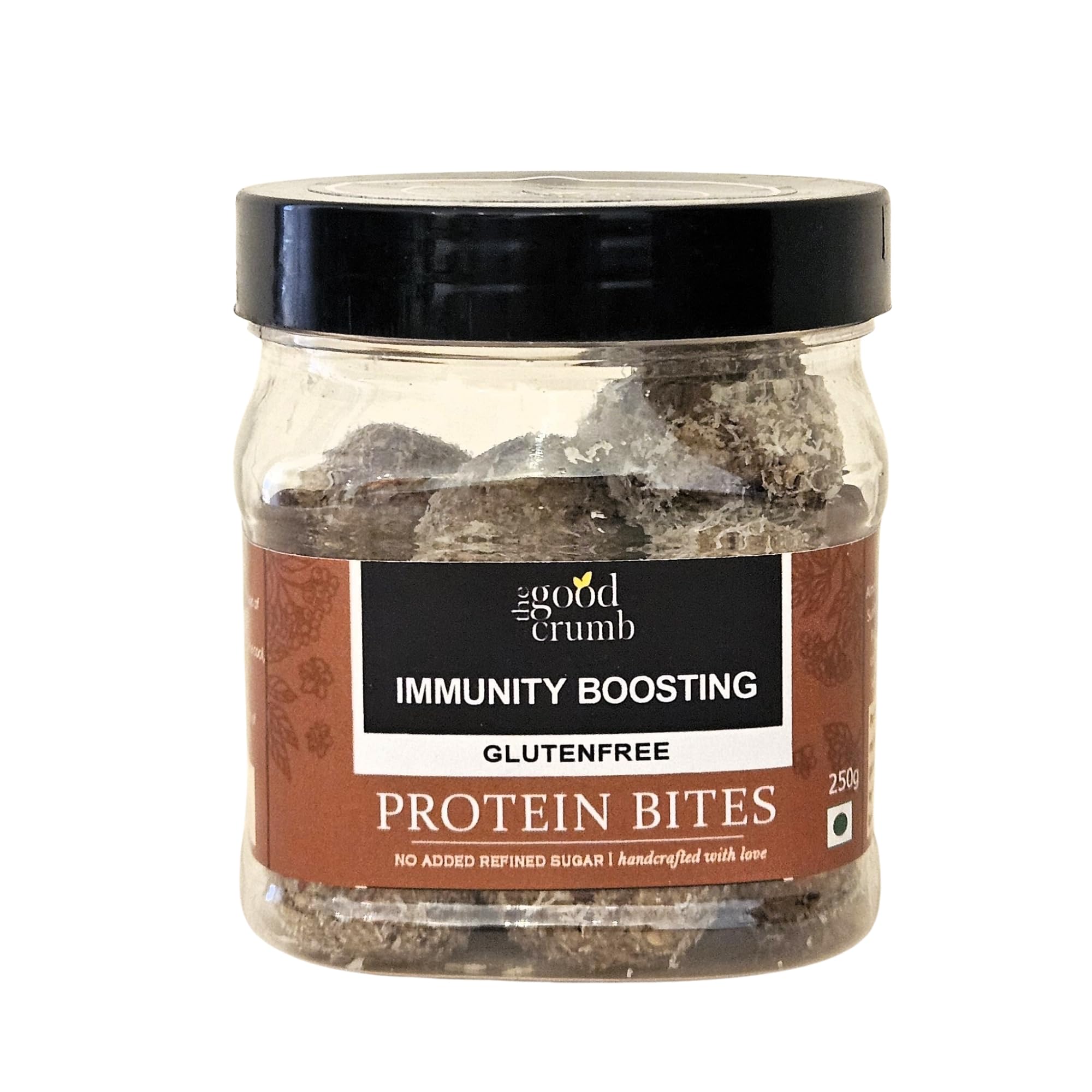 The Good Crumb Immunity Boosting Protein Bites with Almonds, Peanuts, Sesame, Sunflower, Pumpkin, Flaxseeds, Dates, Coconut, Jaggery & Cardamom Snack 250g-image-44