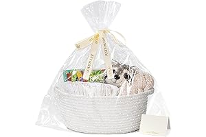 Woven Basket for Gifts, Small Basket for Towels, Cute Basket for Baby
