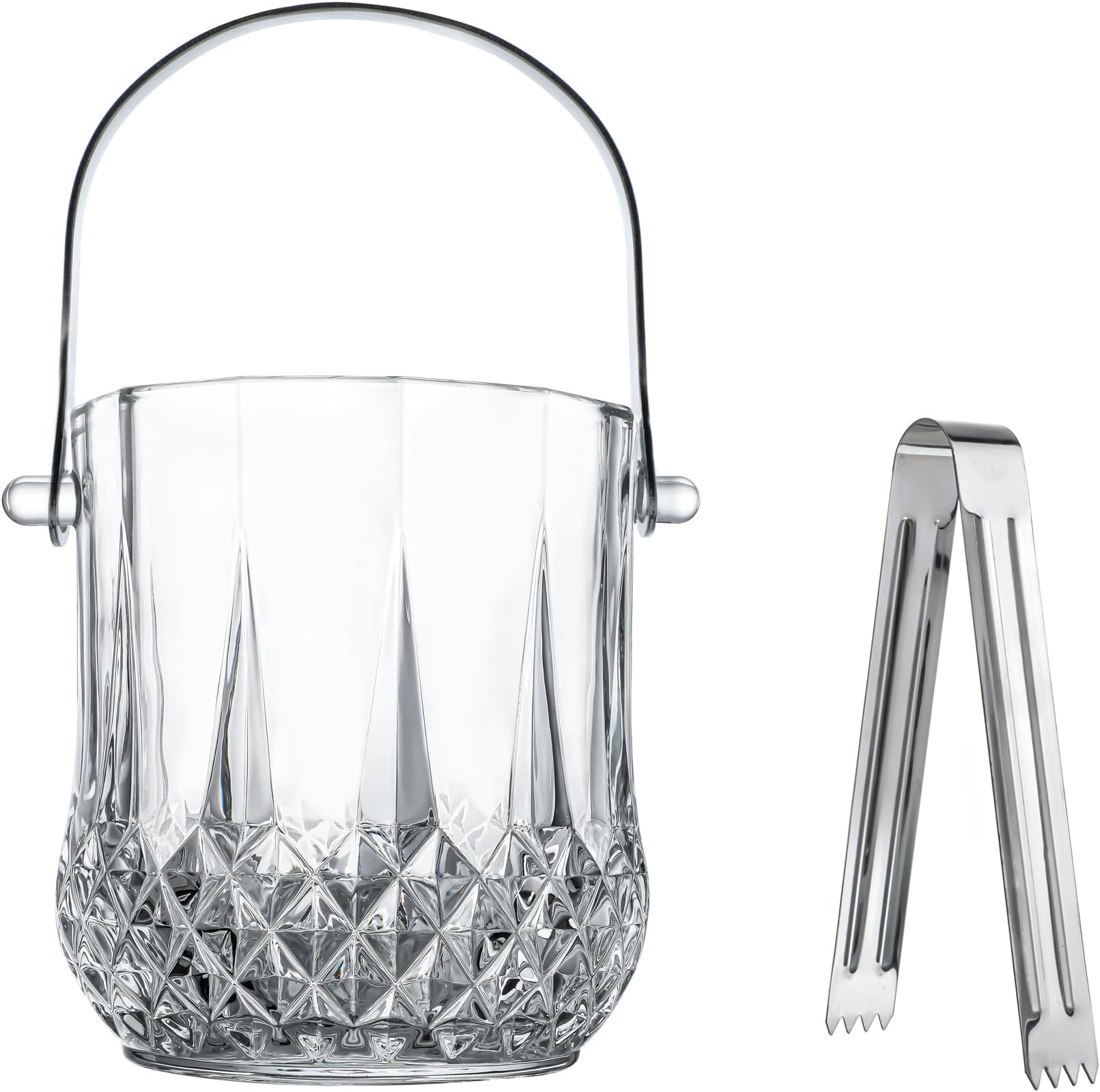 Barski – glass- Ice bucket- Wine Cooler – 20,3 cm H vetro – con 2 manici – chiaro – Made in Europe