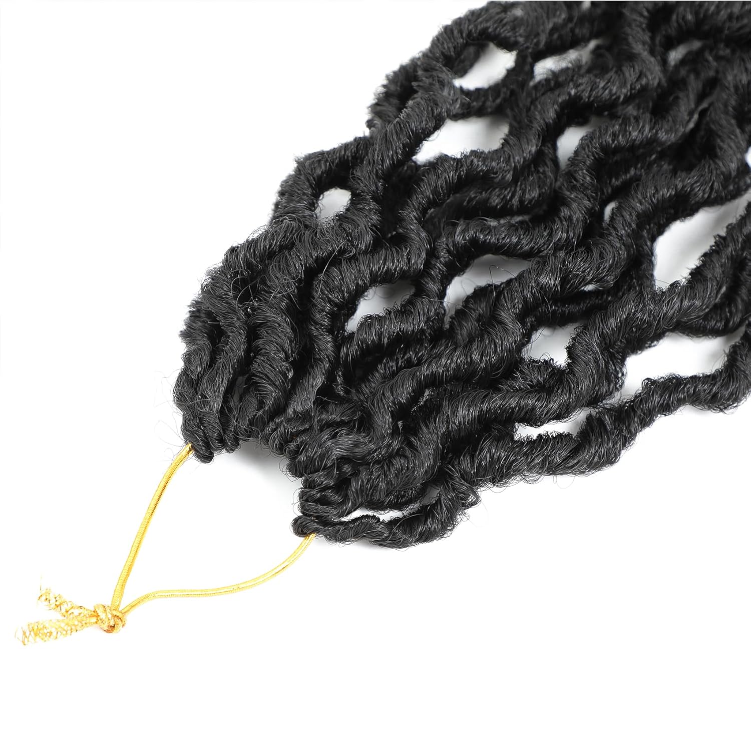 Karida Goddess Locs 12 Inch, Short Faux Locs 8 Packs, Crochet Hair With Curly Ends for Black Women Pre-Looped (12 Inch, Pack of 8, 1B#)