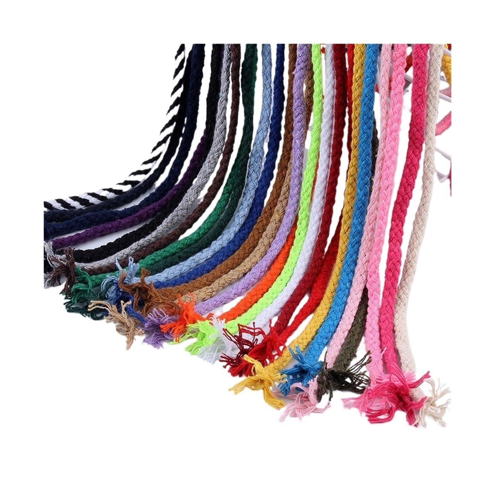 Lina konopna pleciona, 5 mm bawełniany sznurek ekologiczny skręcany o wysokiej wytrzymałości do majsterkowania, tkany dekoracji domu, 4 jardy(Pink 4yards)