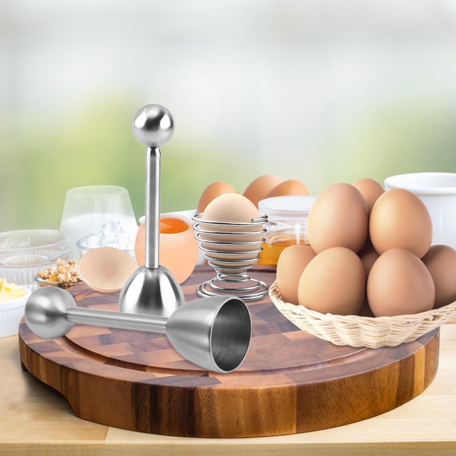 Coupe-coquille D'œuf En Acier Inoxydable, Outil De Cuisine Pour Ouvrir Les Oeufs Casse Oeufs Separateur De Coquille Doeuf 86829872