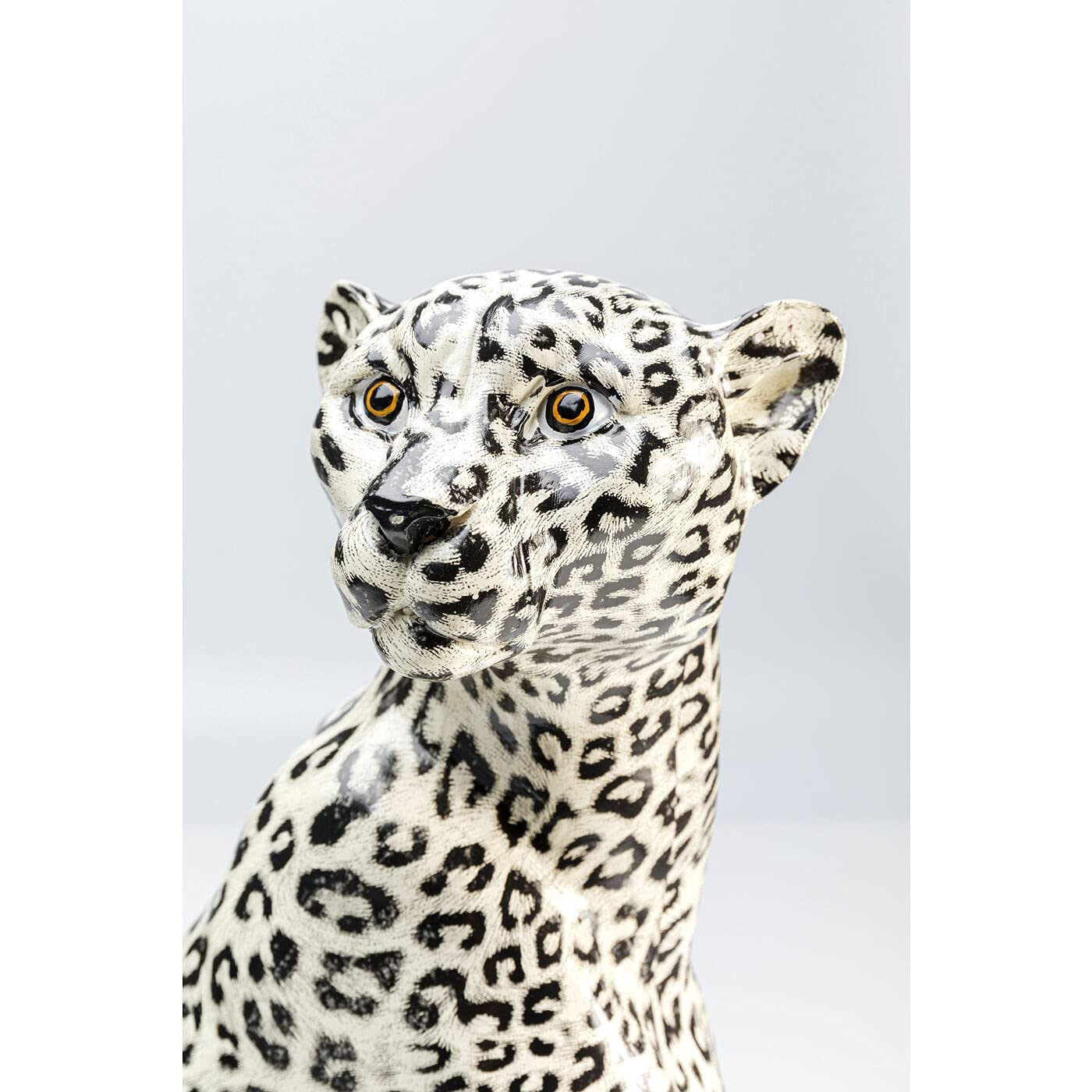 Kare Design Figurine Décorative Cheetah, Blanc, Noir, Animal Gépard, Sculpture, Deco Intérieur, Decoration Chambre, Salon, Maison, Cadeau, 54 x 30 x 26 cm, Silverl
