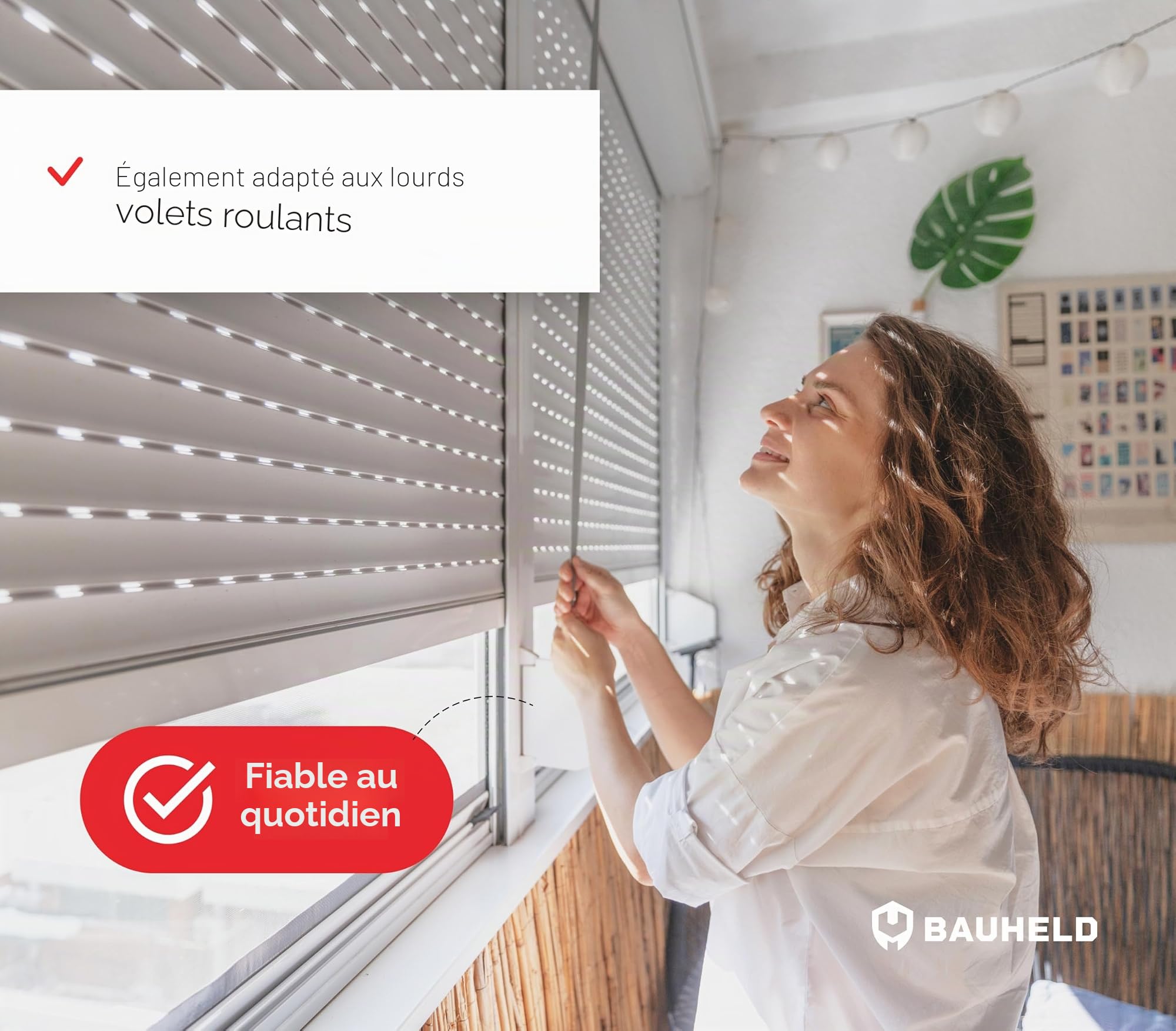 BAUHELD® Sangle de volet roulant de 50 m - 14 mm, 18 mm, 20 mm, 23 mm - Fabriquée en Allemagne - Convient pour volets roulants sur portes et fenêtres - Haute résistance à la déchirure et stabilité UV