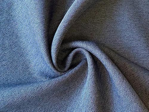 Crs Fur Fabrics Navy Herringbone Tweed Suiting Fabric Material (, 1Mtr 150Cm X 100Cm)