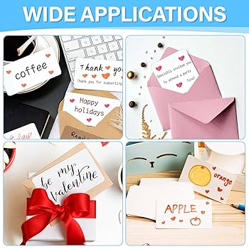 300 Blank Flash Cards Blank Business Cards, Kraft Message