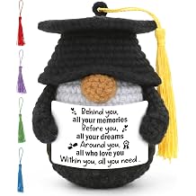 Inspirational Graduation Gifts 2026 for Her Him, Handmade Crochet Gnome Sentimental College High School Presents for Son Daughter, 2026 Grad Best Friend New Chapter Gift