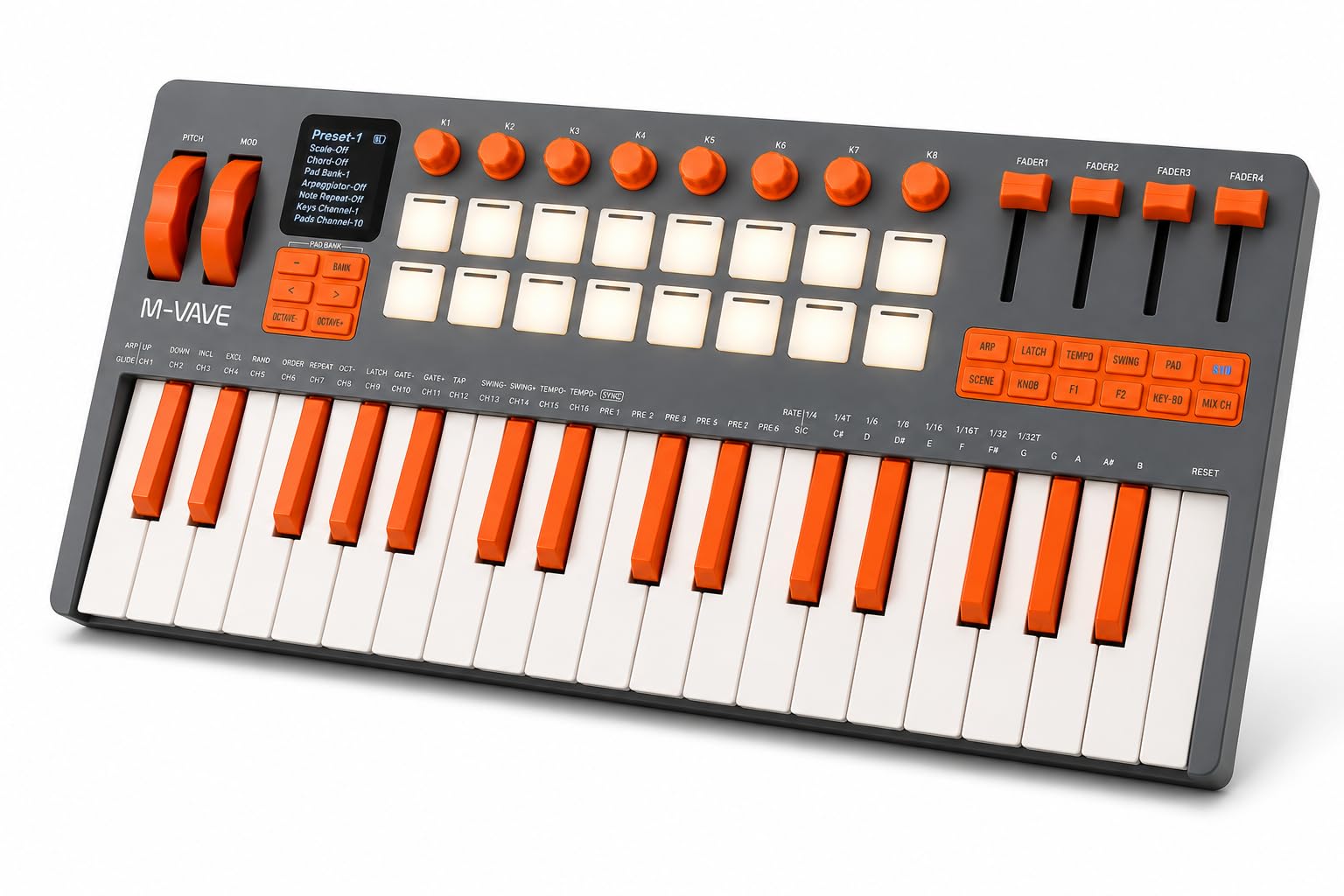 SMK37 Elite 37-Key MIDI Keyboard Controller with Bluetooth, DX7 FM