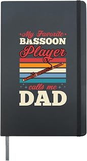 My Favorite Bassoon Player Calls Me Dad Hardcover Journal, Black