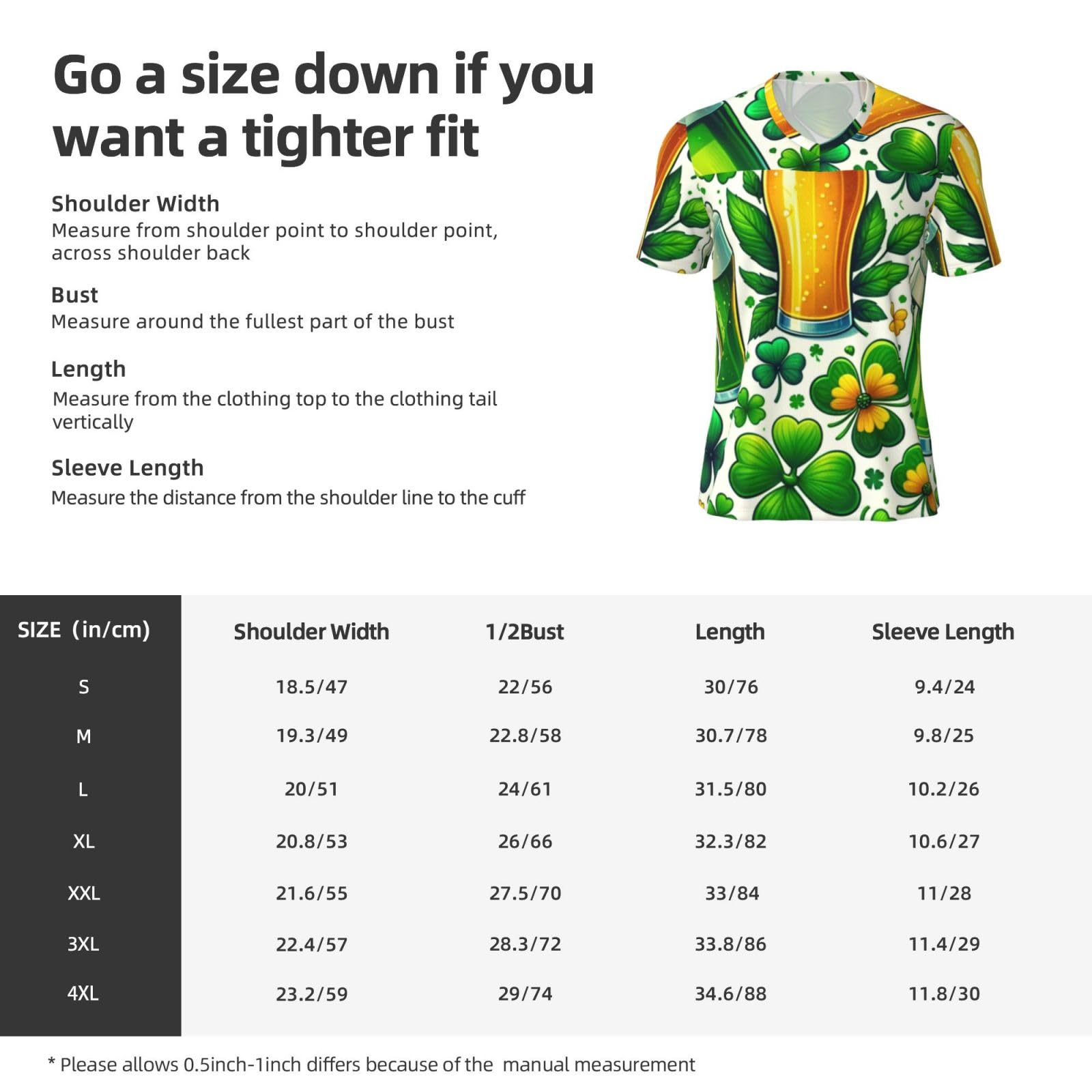 Stylish Athletic Sports Jersey Luck-Beer-Shamrock-St-Patricks Men's Rugby Jersey Xx-Large