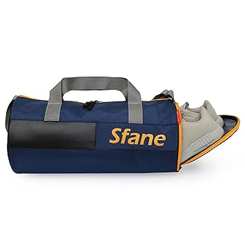 Sfane Polyester 23 cms Duffle/Shoulder/Gym Bag for Men & Women with Separate Shoe Compartment (Navy Blue) - image, photos