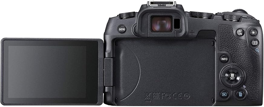 Canon EOS RP Full Frame Mirrorless Vlogging Portable Digital Camera with 26.2MP, CMOS Sensor, Wi-Fi, Bluetooth, 4K Video Recording and 3.0 Vari-Angle Touch LCD Screen, Body, Black