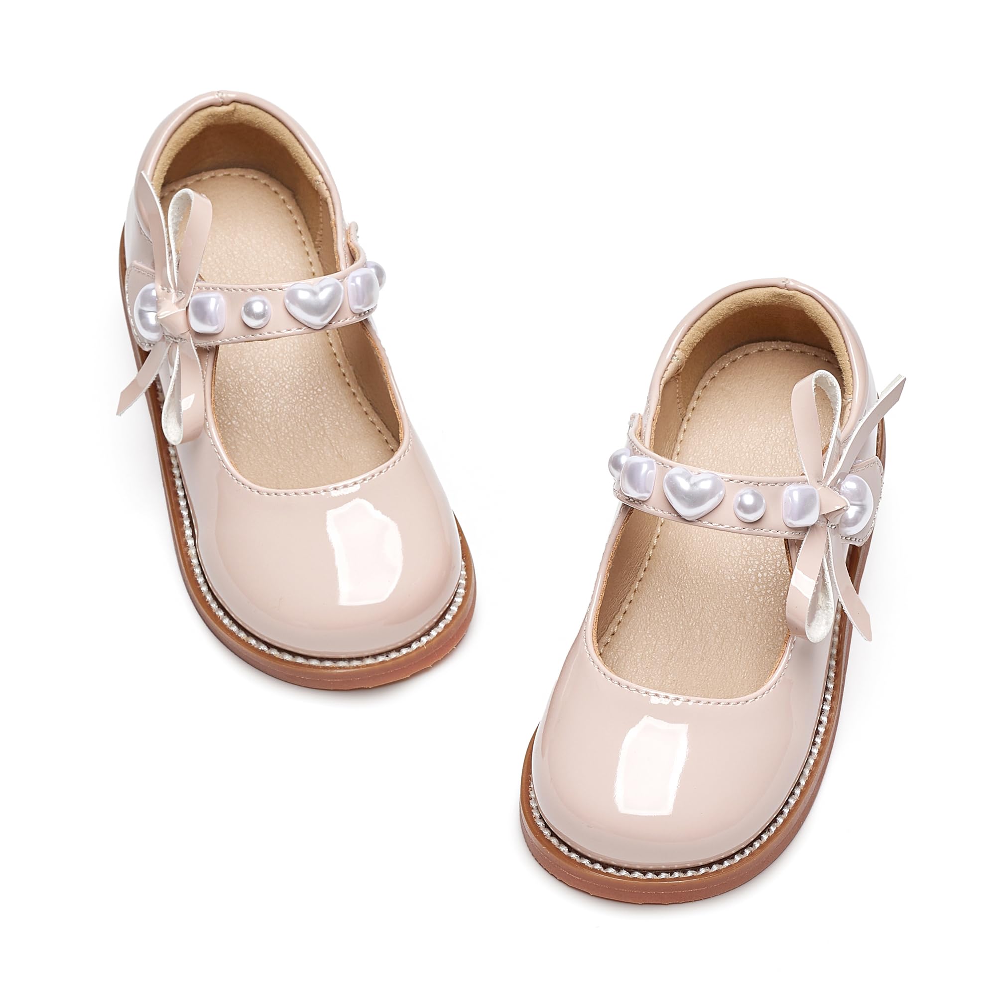 GINFIVE Toddler Girls Mary Jane School Oxford Dress Flat Shoes for Wedding