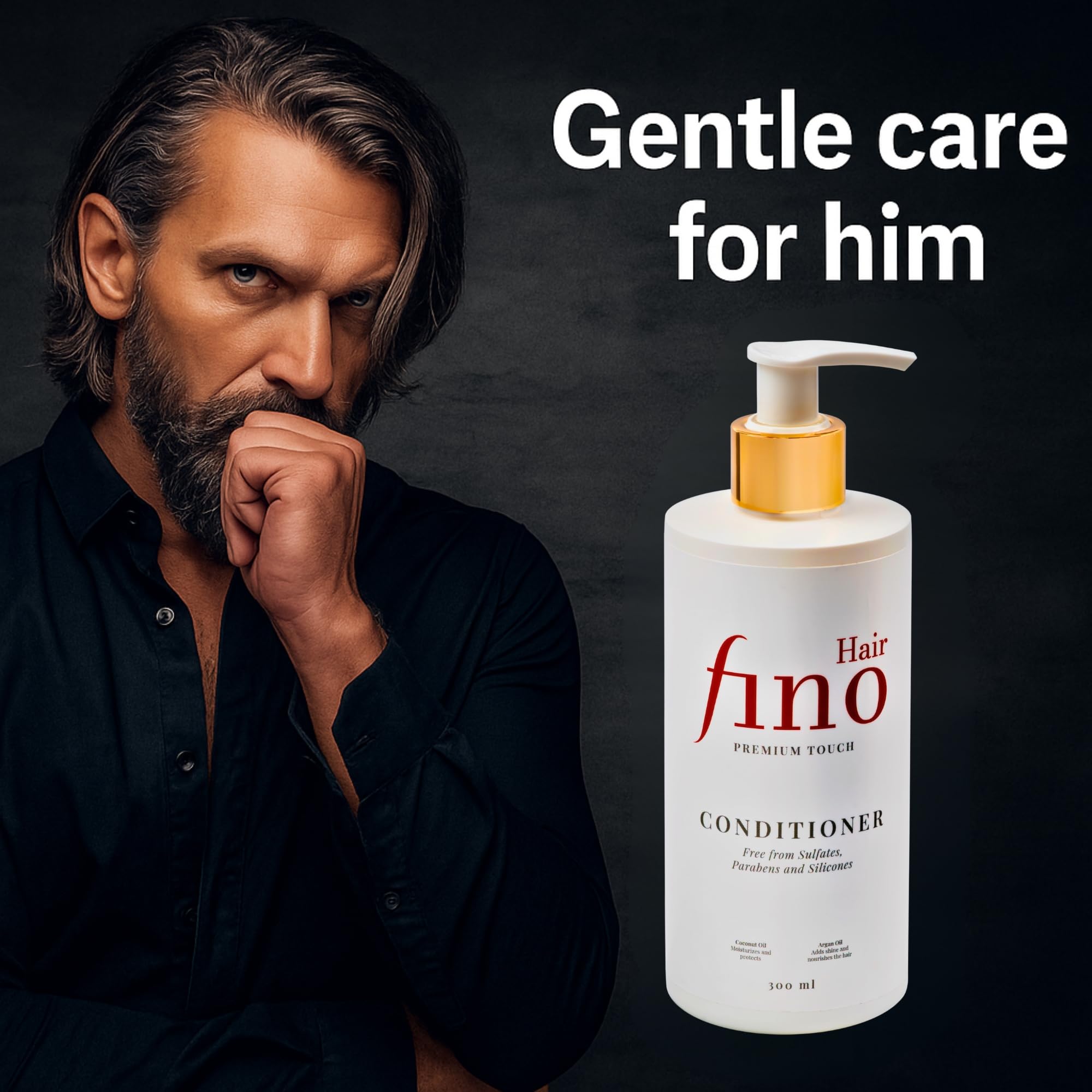 fino Hair Duo Shampooing & Après-shampooing - cheveux secs & abîmés | Biotine, kératine & caféine - soin, brillance & anti-frizz, sans silicones & parabènes