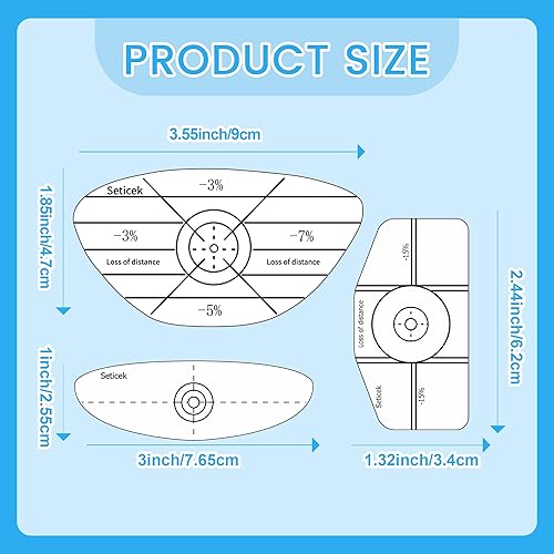 Miniatura 6 de Seticek Juego de 300 cintas de impacto de golf mejoradas, calcomanías de impacto para palos de golf para hierros híbridos de madera, ayuda de
