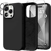 Vista 176 de GONEZ Funda de silicona para iPhone 14 Pro Max, compatible con MagSafe, con protector de pantalla + protector de lente de cámara, silicona líquida a