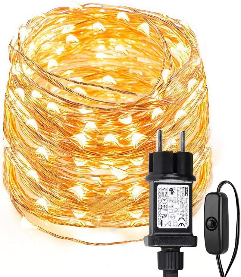 Joycome Fascio di Luce 2m 400 LED Luci a Cascata con Spina, 8 Modalità di Illuminazione Catena