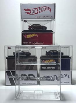 Protector Case for Hot Wheels RLC Acrylic Box Set Exclusives 3-Tier - 5 Pieces, Clear/Transparent
