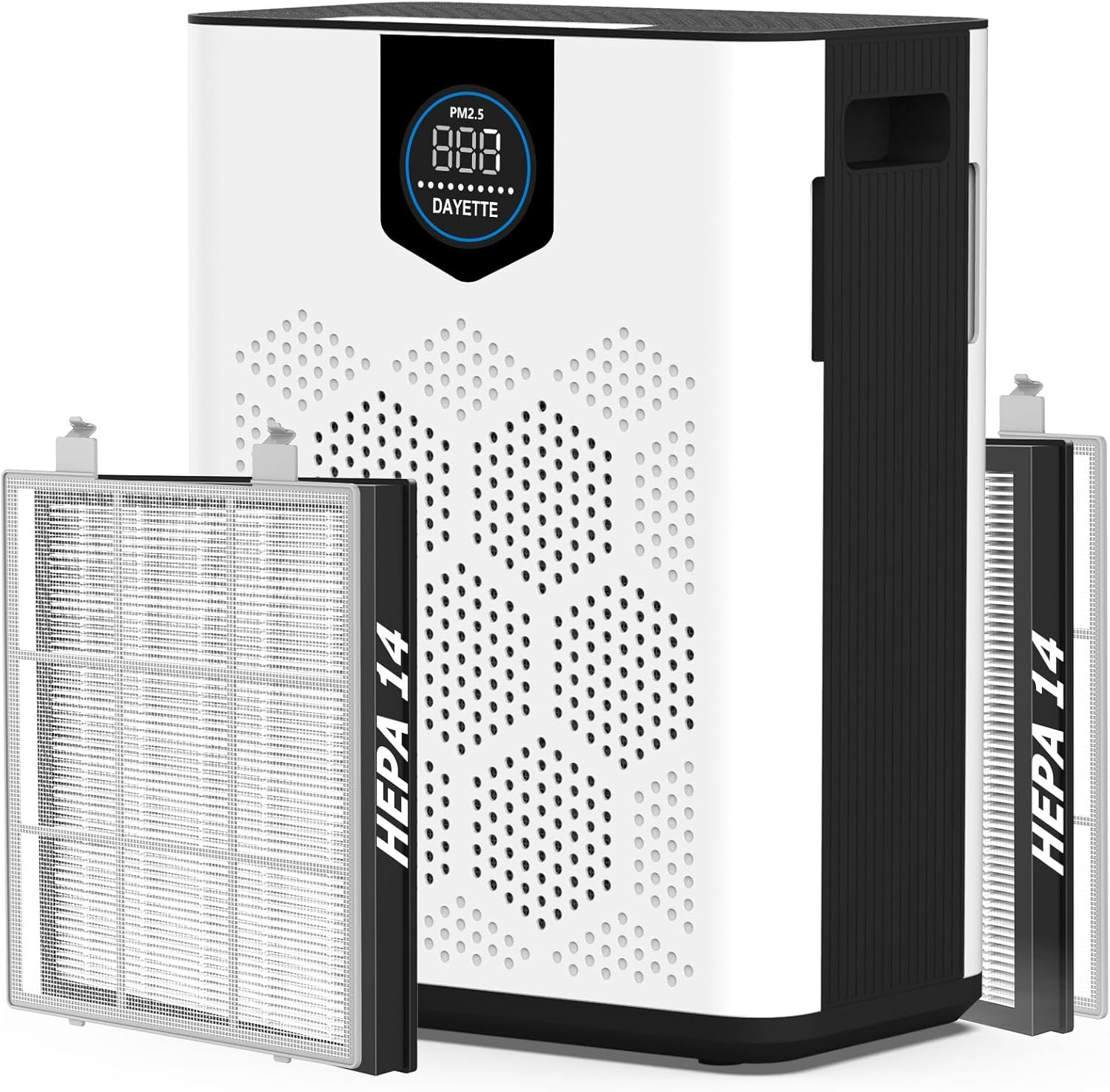 Air Purifiers for Home up to 3000 Sq Ft with Washable Filters, 2x H14 True HEPA Filter, 2xSpeed Fan with Turbo Mode, CADR 400m3/h Remove Pet Hair Odor, 22dB Sleep Mode for Bedroom, Large Room,Office