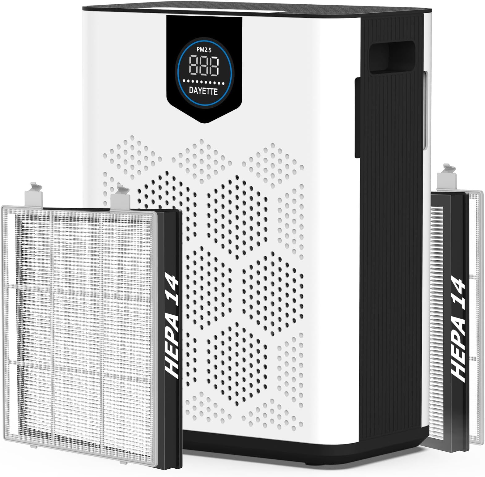 Air Purifiers for Home up to 3000 Sq Ft with Washable Filters, 2x H14 True HEPA Filter, 2xSpeed Fan with Turbo Mode, CADR 400m³/h Remove Pet Hair Odor, 22dB Sleep Mode for Bedroom, Large Room,Office