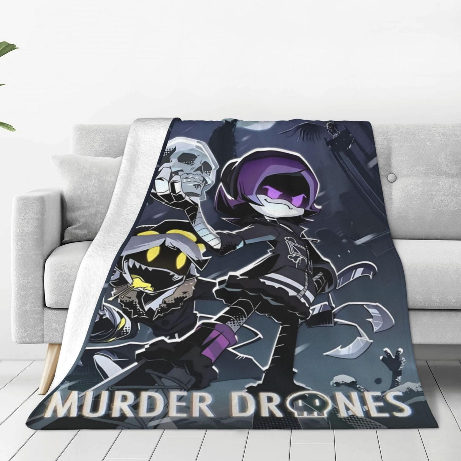 Murder Drones Blanket Flannel Soft Warm Bed Blanket All Seasons for Bedroom Living Room Household Decoration 50"X40"