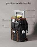 tomtoc Flap Laptop Backpack, Lightweight Water-Resistant Casual Daypack 22L - 3