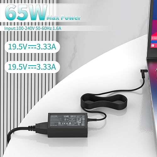 Miniatura 9 de 65W 45W AC Charger Compatible with HP Elitebook Series Probook 430 440 450 455 470 640 650 G3 G4 G5 G6 G7 G8 PPP009A PPP009C 19.5V 3.33A Laptop