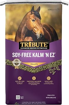 Tribute Equine Nutrition Soy-Free KALM N EZ Pellet Horse Feed, 50-LB Bag