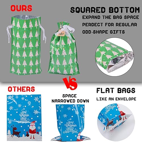 Miniatura 5 de Bolsas de regalo de Navidad de varios tamaños, 22 bolsas de Navidad con cordones para regalos, bolsas de regalo, bolsas de regalo, bolsas de regalo,