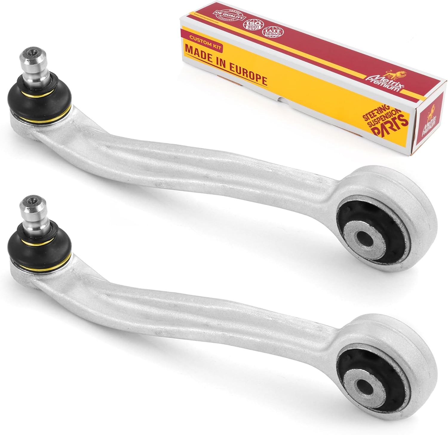 Metrix Premium Chassis Parts - Front Left & Right Upper Rearward Control Arm w Ball Joint & Bushing Assembly Kit Fits 08-09 Audi A5 Quattro, S5, 15-23 Porsche Macan, RK620999 RK621000, Made in Europe