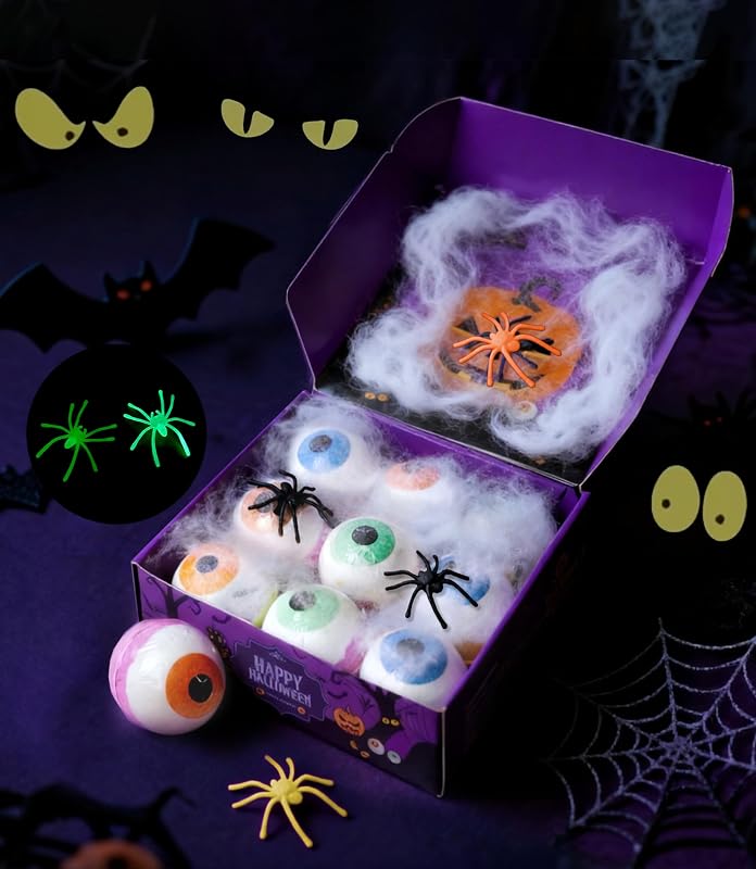 XmtJXn Bombas de Banho em Formato de Globo Ocular com Brinquedos, 9 Unidades