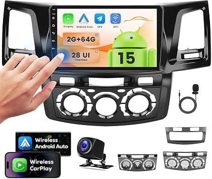 [Fuluku] 2+64GB 9" Android 15 Car Radio for Toyota Hilux Fortuner 2005-2014