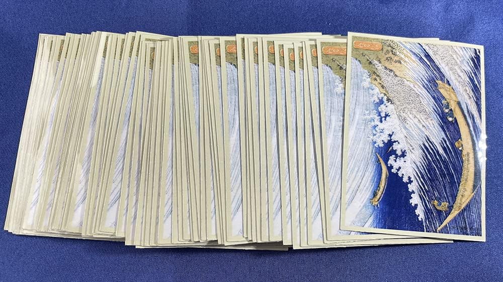 120pcs/bag The Great Wave Card Sleeves Printing Japanese Art Card Cover Protectors for Standard Sized Card (Wave 2)