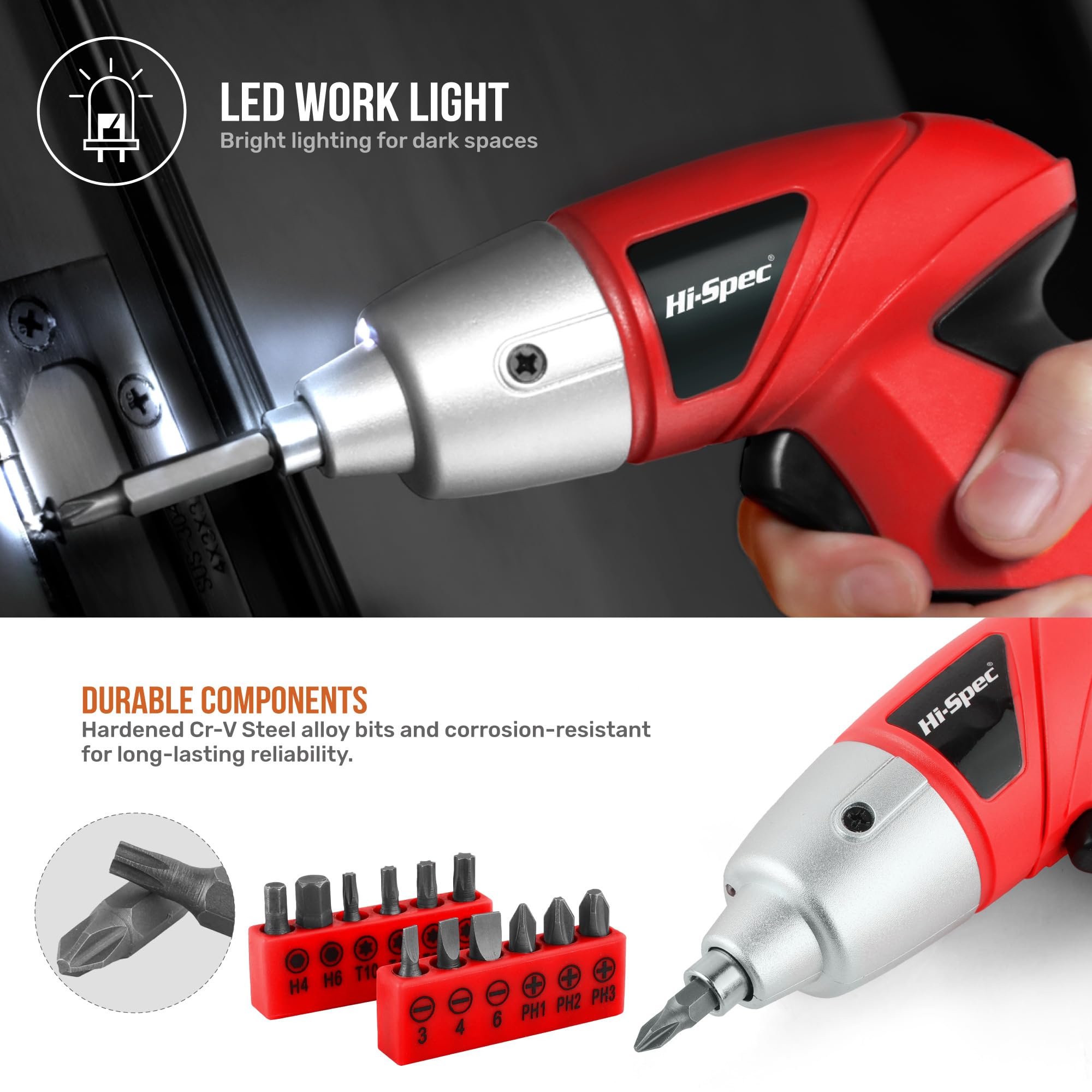Hi-Spec Power Screwdriver Kit - DIY Tool Set -4 Hi-Spec Power Screwdriver Kit - DIY Tool Set -4
