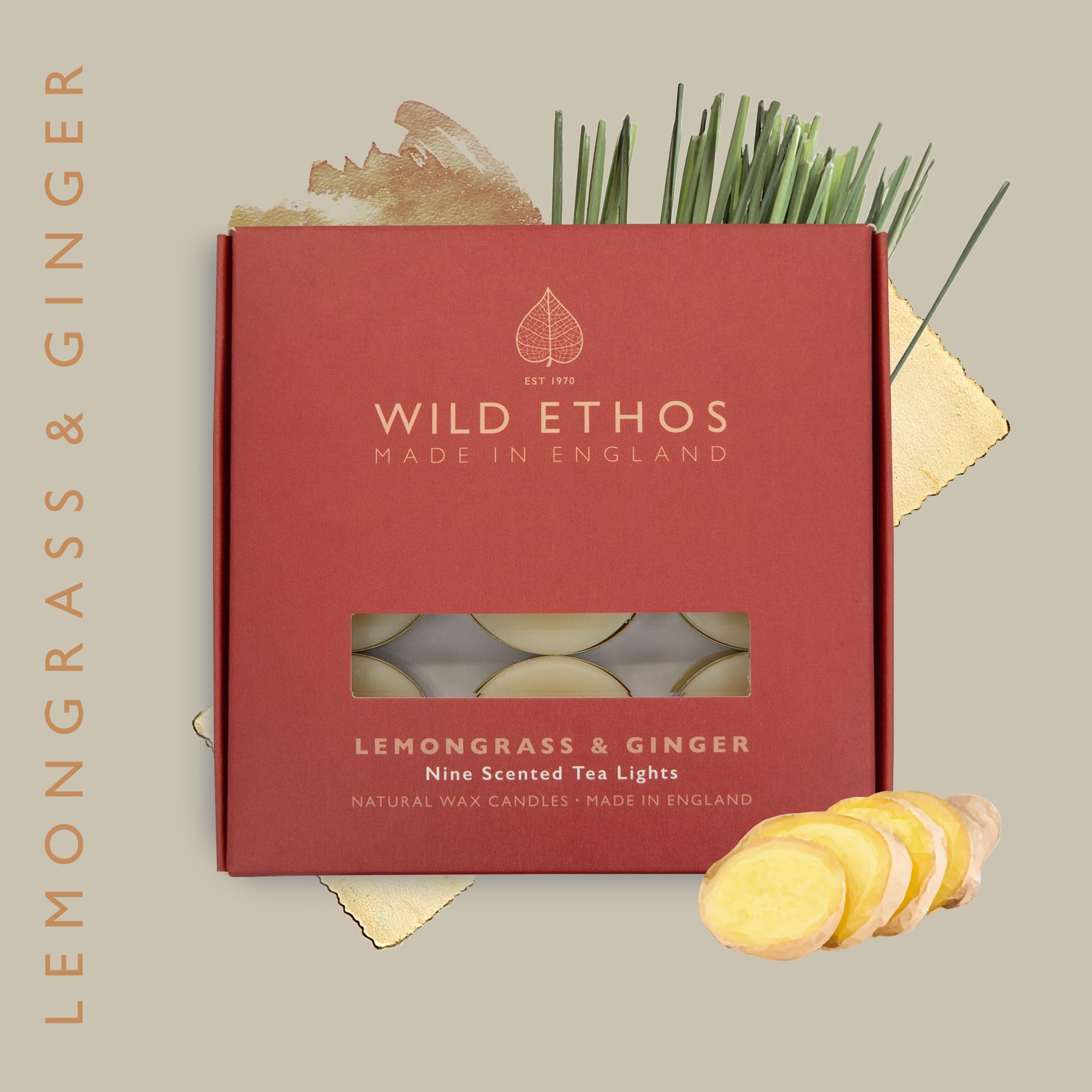 Wild Ethos Scented Tea Lights, Natural Wax, Long Lasting & Blended Natural Essential Oils, Pack of 9, Made in The UK - Image 4