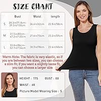 Vista 2 de 3 piezas de camisetas térmicas sin mangas para mujer, ropa interior de forro polar, suave, sin mangas, chaleco de capa base cálida